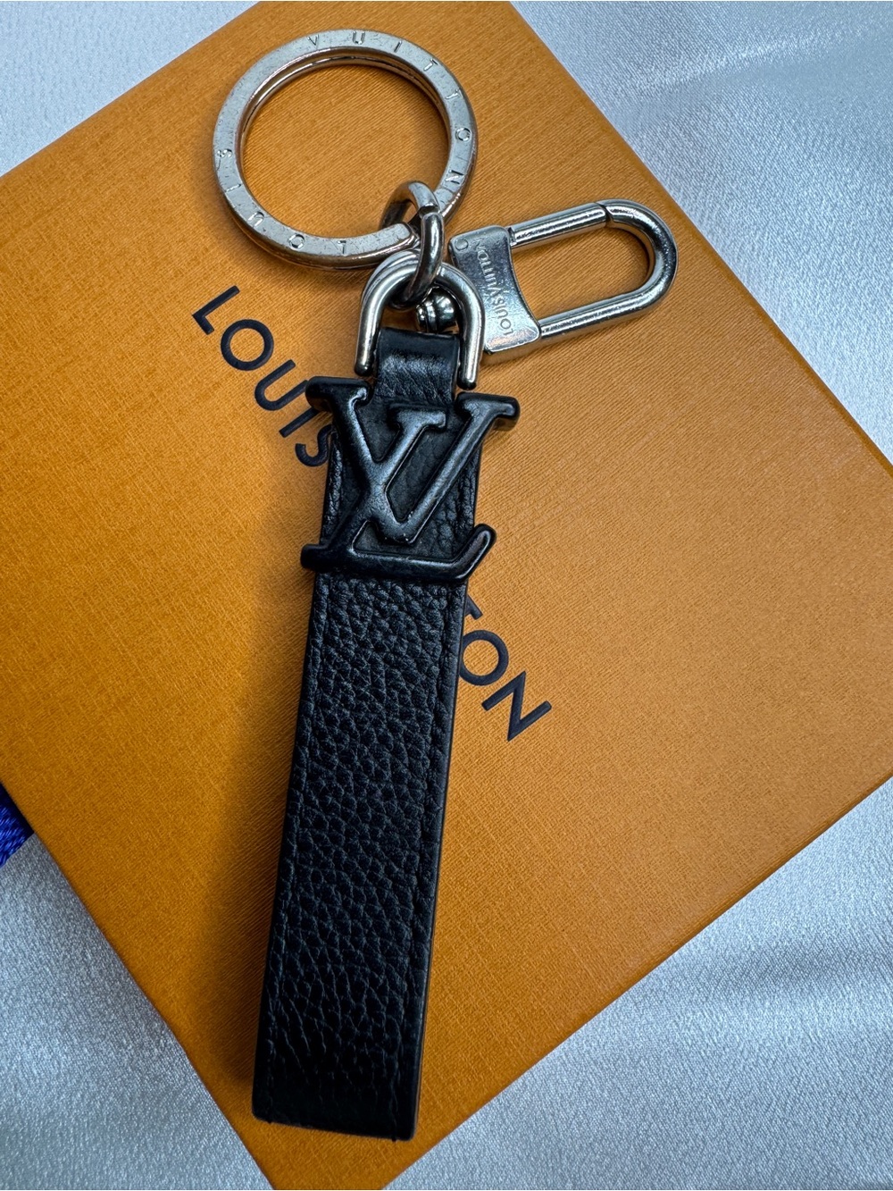 Louis Vuitton LV Aerogram Key Holder and Bag Charm.